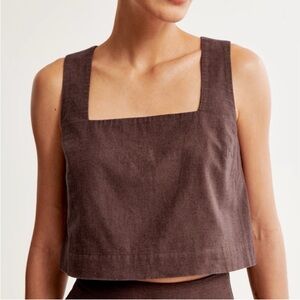 Abercrombie & Fitch | Linen-Blend Squareneck Set Top